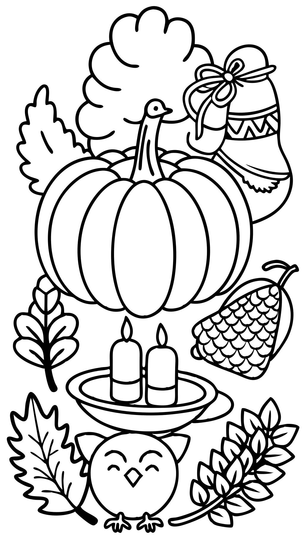 coloriages de la journée de Thanksgiving